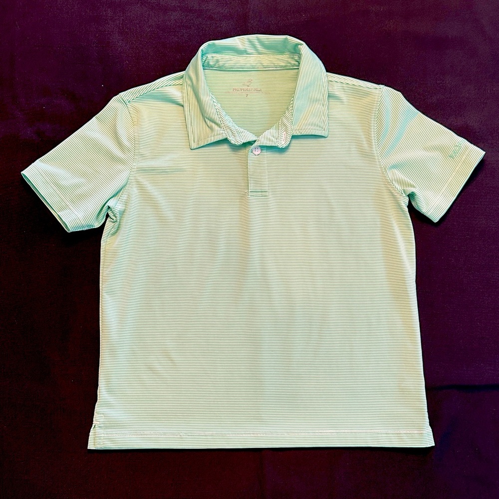Properly Tied Green striped performance polo size 7